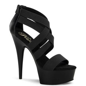 NIB PLEASER DELIGHT-669 Strappy Stripper Sandals 9